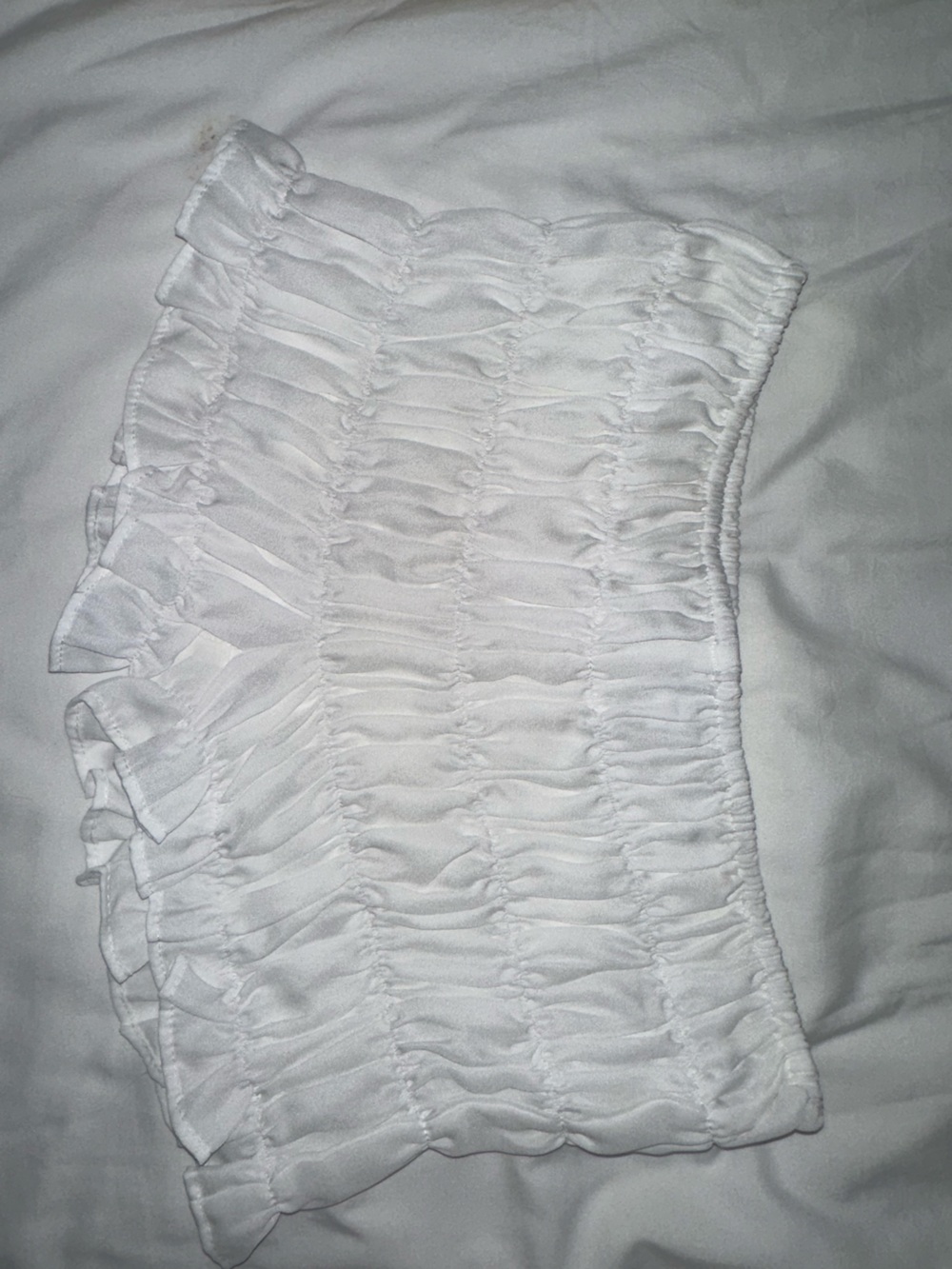 Peppermayo White Ruffled Shorts